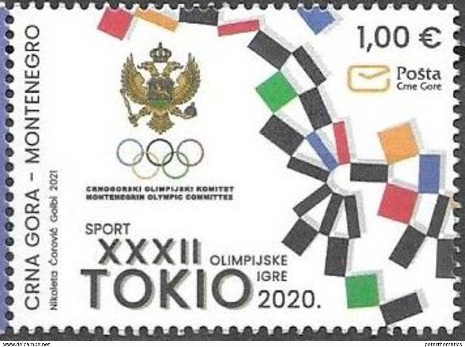 MONTENEGRO, 2021, MNH, TOKYO OLYMPICS,1v - Sommer 2020: Tokio