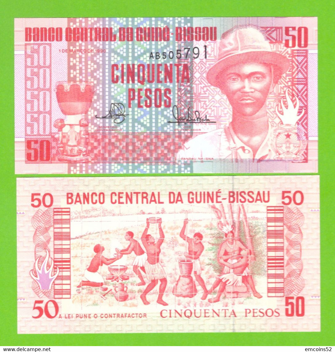 GUINEA BISSAU 50 PESOS 1990 P-10 UNC - Guinee-Bissau