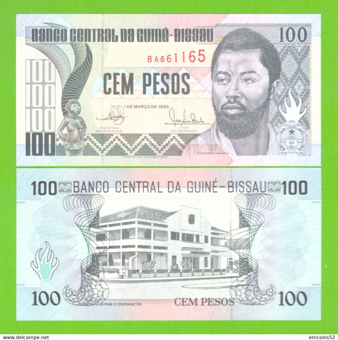 GUINEA BISSAU 100 PESOS 1990 P-11 UNC - Guinea-Bissau