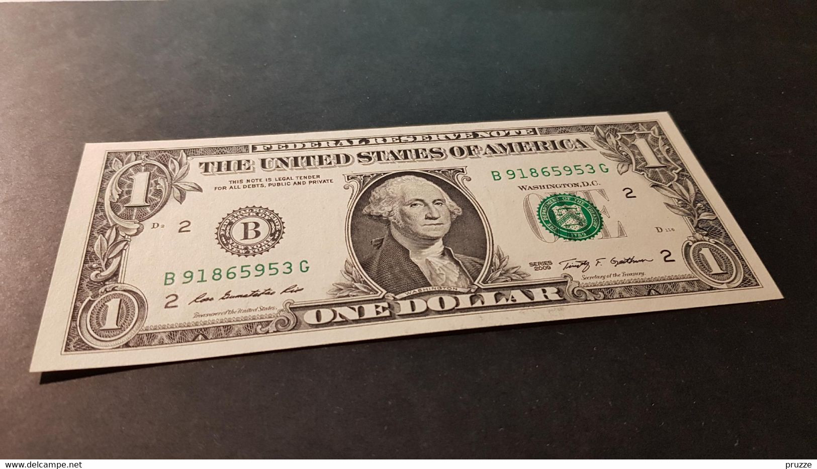 USA 2009, Federal Reserve Note, 1 $, One Dollar, B91865953G, B = New York, UNC - Billets De La Federal Reserve (1928-...)