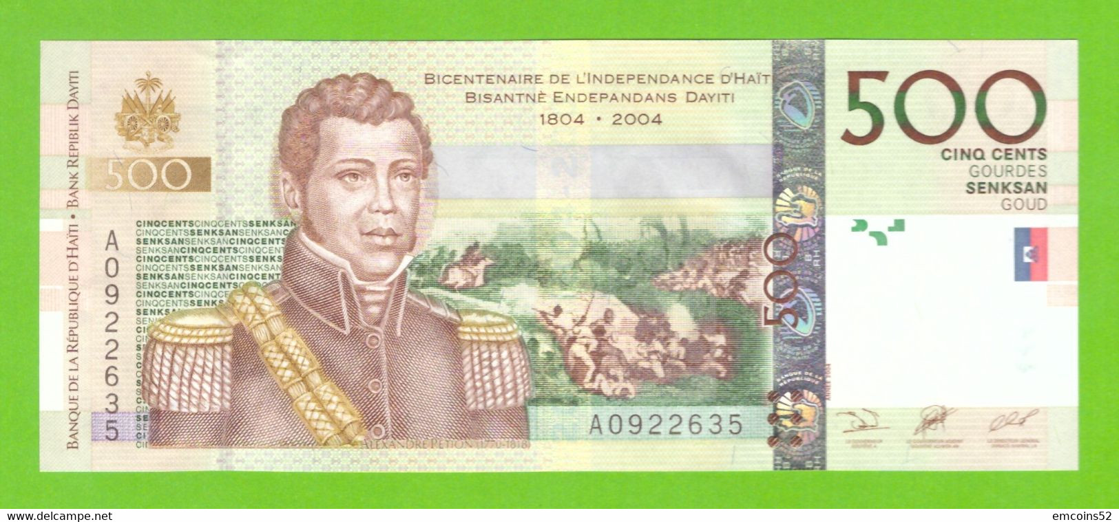 HAITI 500 GOURDES 2004 P-277a UNC - Haïti