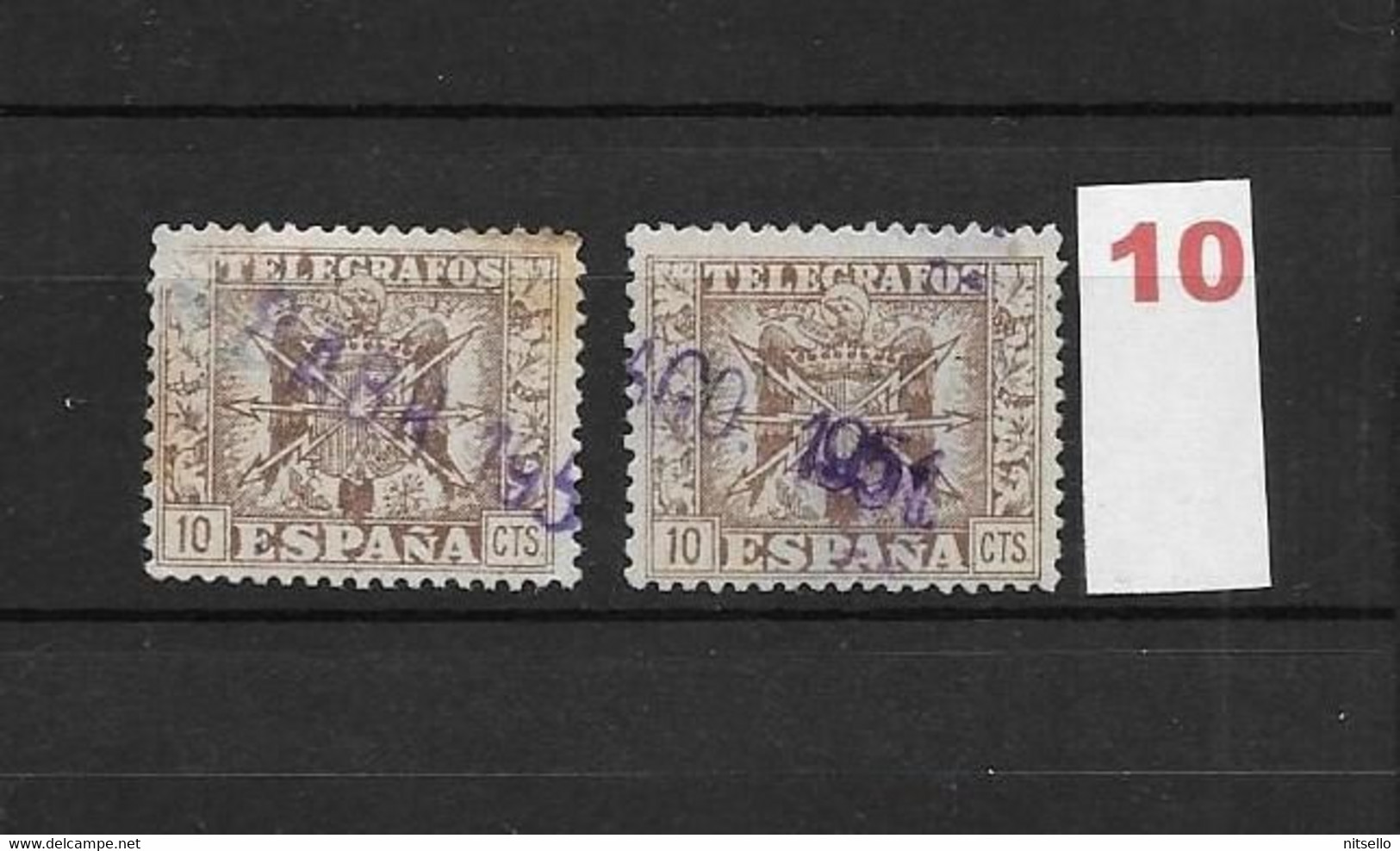 LOTE 2242 /// ESPAÑA 1940-42  TELEGRAFOS  EDIFIL Nº 77 CON FECHA COMPLETA ¡¡¡  OFERTA - LIQUIDATION - JE LIQUIDE !!! - Telegramas