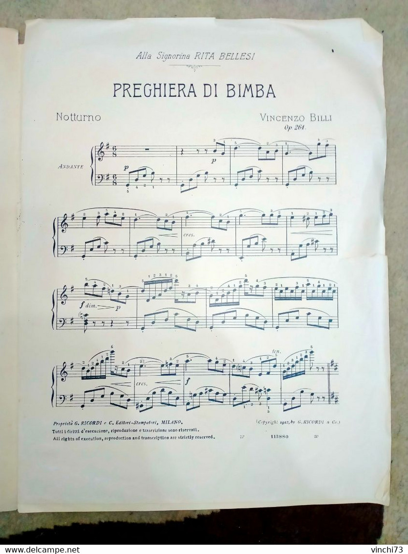 !-ITALIA-SPARTITI MUSICALI DEL 1920