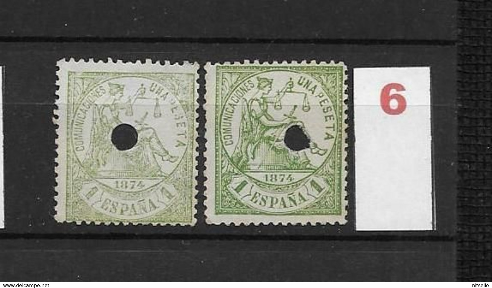 LOTE 2242 /// ESPAÑA 1889-1899 TELEGRAFOS  EDIFIL Nº 226T NSG  VARIEDAD DE COLOR // CATAL/COTE: 16€ - Telegramas