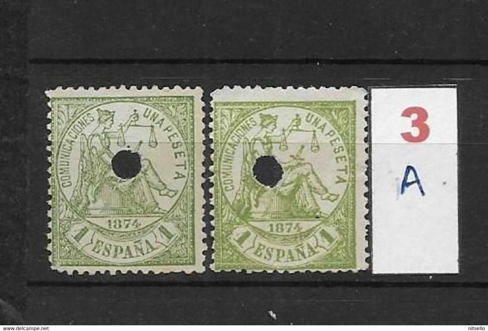 LOTE 2242 /// ESPAÑA 1889-1899 TELEGRAFOS  EDIFIL Nº 226T NSG  VARIEDAD DE COLOR // CATAL/COTE: 16€ - Telegraph