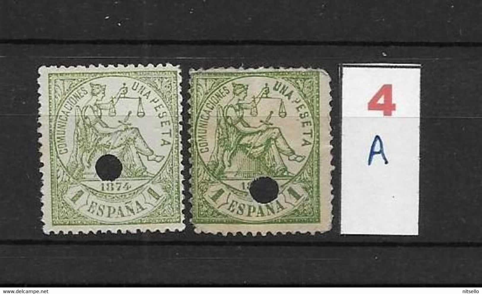 LOTE 2242 /// ESPAÑA 1889-1899 TELEGRAFOS  EDIFIL Nº 226T NSG  VARIEDAD DE COLOR // CATAL/COTE: 16€ - Telegrafen