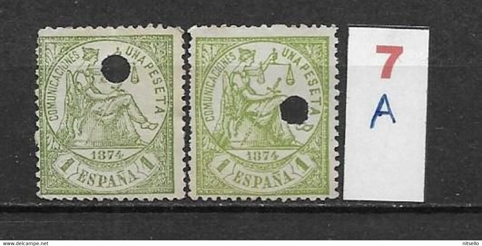 LOTE 2242 /// ESPAÑA 1889-1899 TELEGRAFOS  EDIFIL Nº 226T NSG  VARIEDAD DE COLOR // CATAL/COTE: 16€ - Telegraph