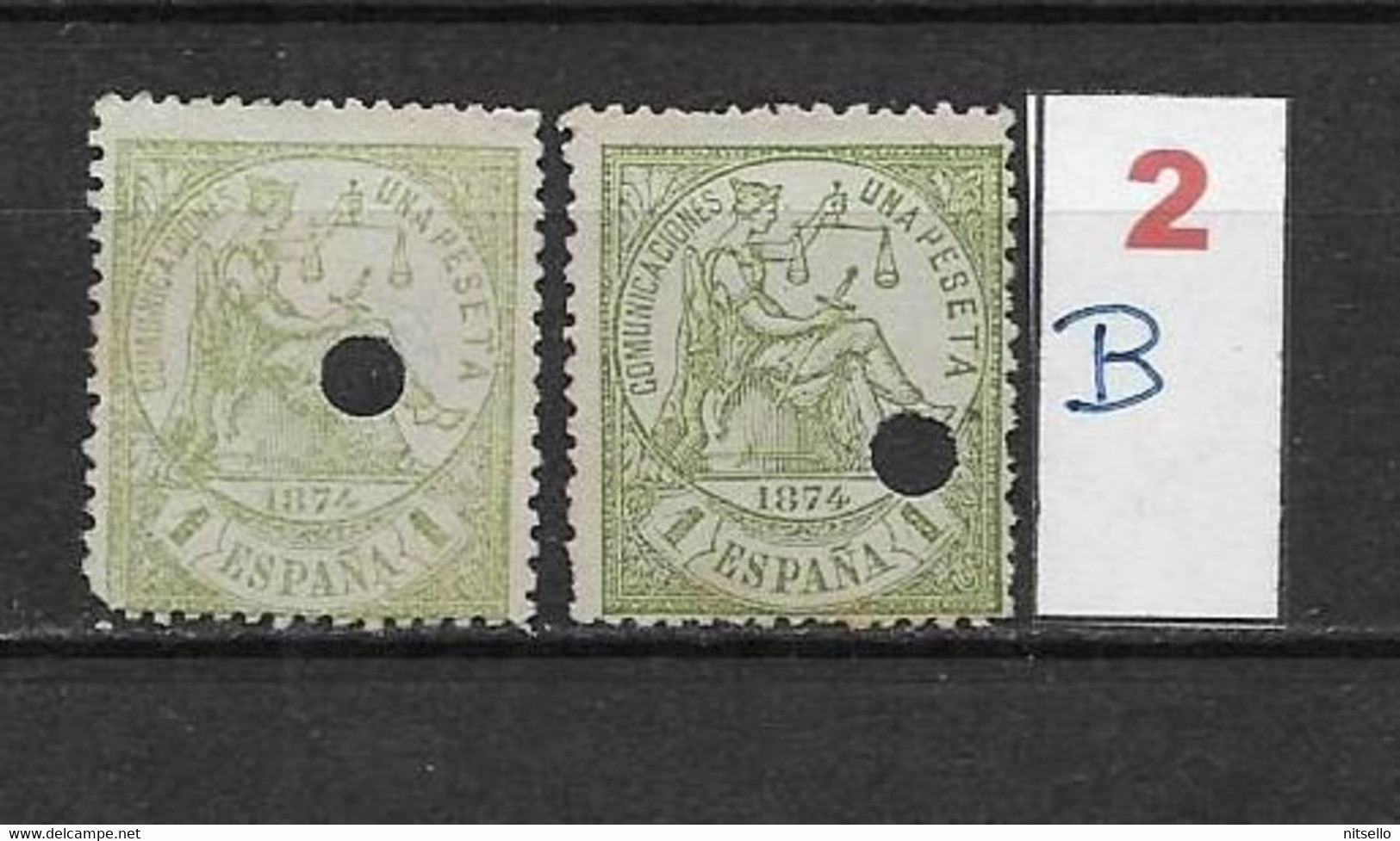 LOTE 2242 /// ESPAÑA 1889-1899 TELEGRAFOS  EDIFIL Nº 226T NSG  VARIEDAD DE COLOR // CATAL/COTE: 16€ - Telegrafen