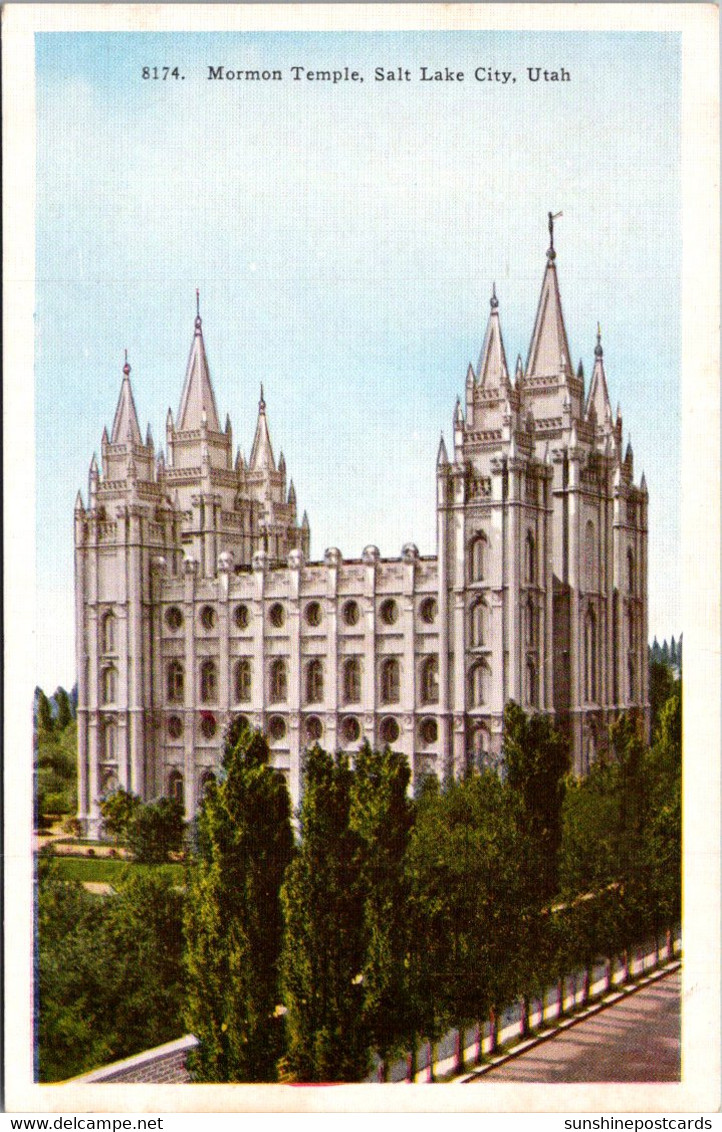 Utah Salt Lake City Tzmormon Temple Curteich - Salt Lake City