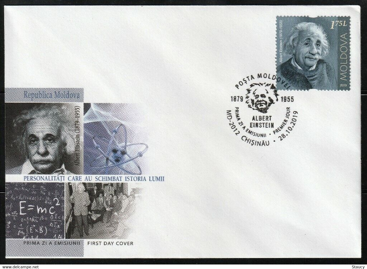 Moldova 2019 FDC Albert Einstein, Scientist, Physics - Limited Issue, As Per Scan - Albert Einstein