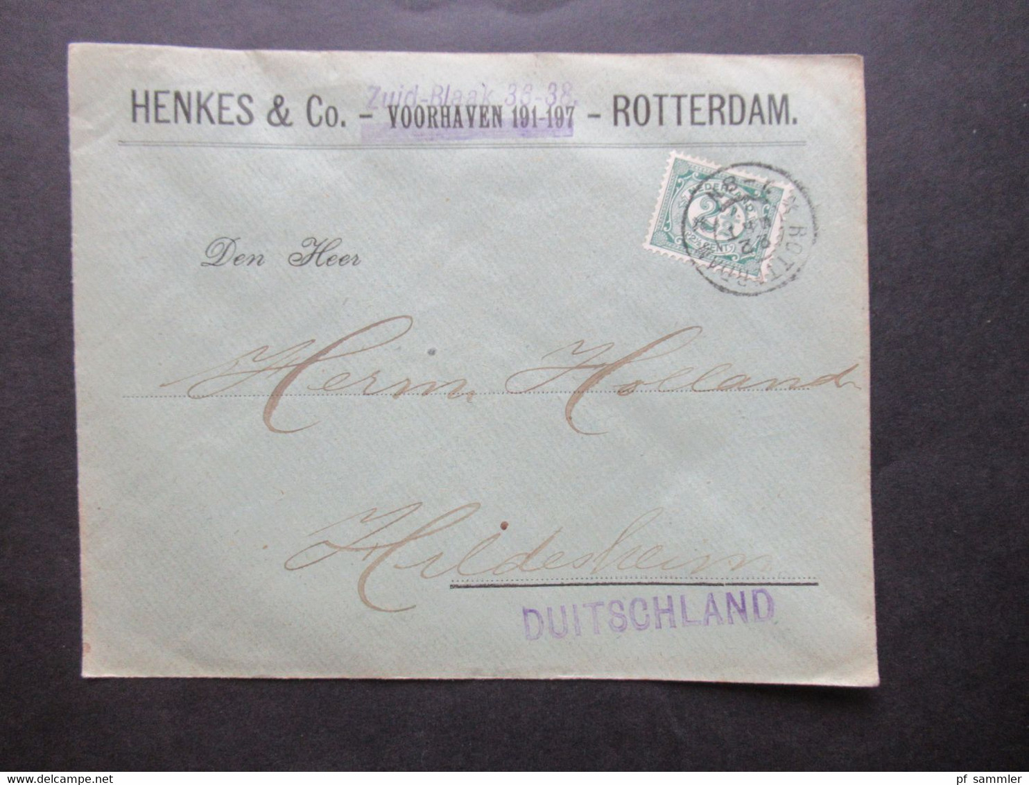 Niederlande 3 Belege / bedrucke Umschläge / Firmenbelege 1x 1902 und 2x 1920er Jahre! Rotterdam, Amsterdam, Vlaardingen