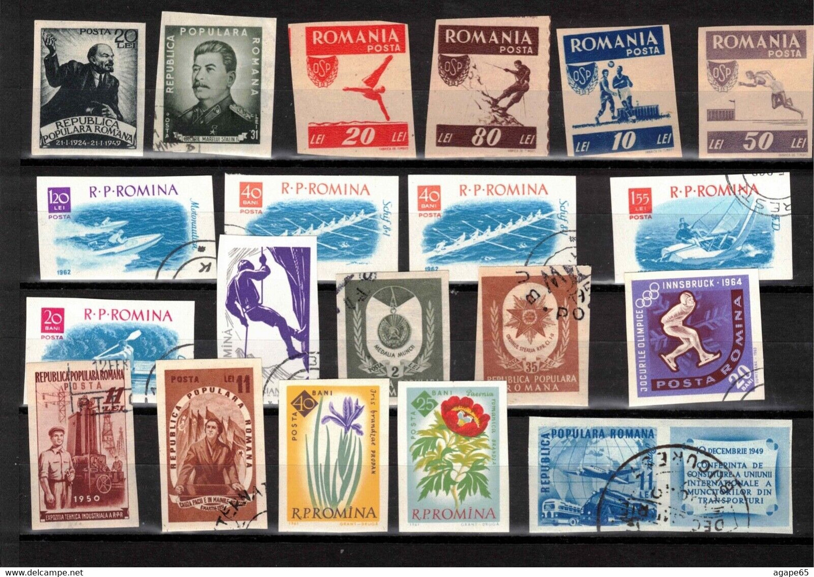 Romania Stamps Imperforate Lot - Errors, Freaks & Oddities (EFO)