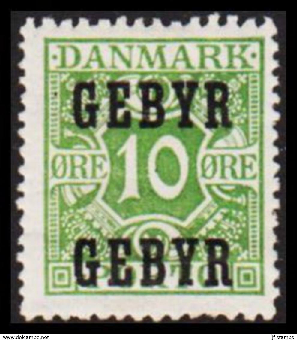 1923. DANMARK 10 øre With Overprint GEBYR GEBYR. Never Hinged.  (Michel V. 14) - JF530078 - Port Dû (Taxe)