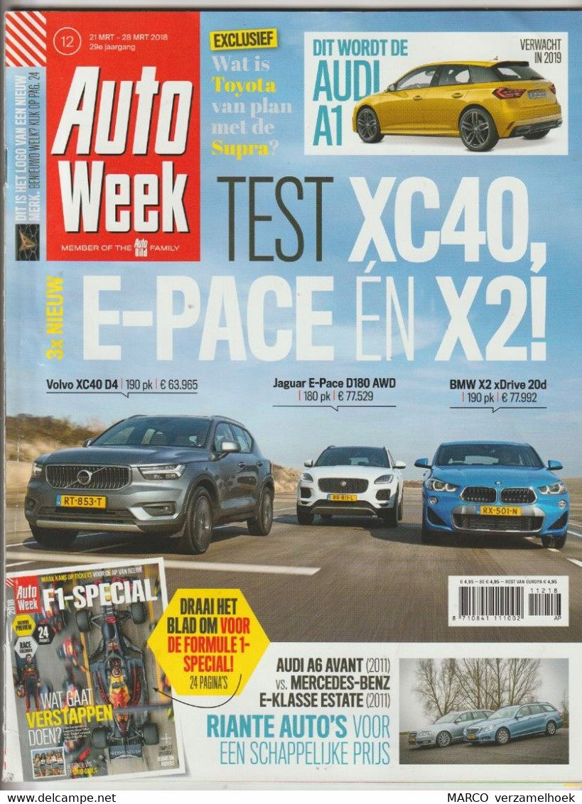 Autoweek FORMULE 1 Max Verstappen Special 2018 Pin Up - Autres & Non Classés