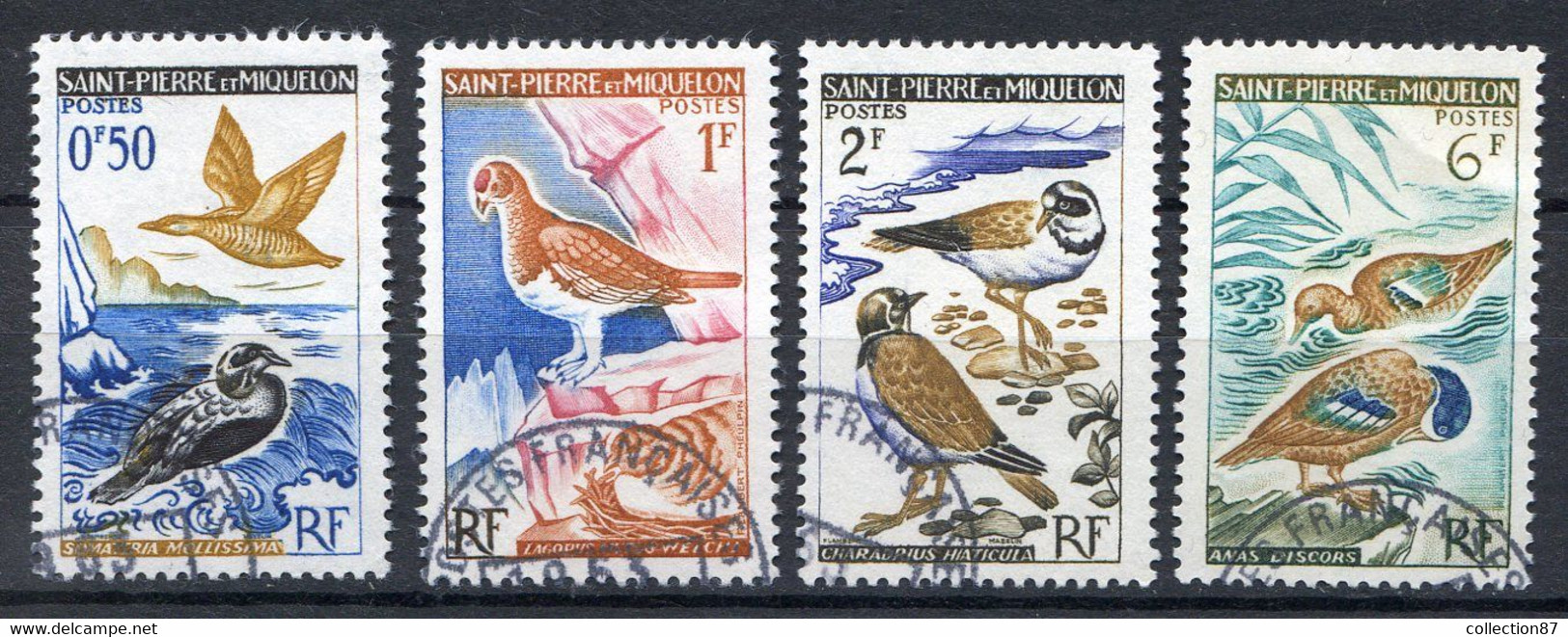 Réf 55 CL2 < -- SAINT PIERRE Et MIQUELON < Yvert N° 364 à 367 Ø < Oblitéré Ø Used < Oiseaux Birds - Oblitérés