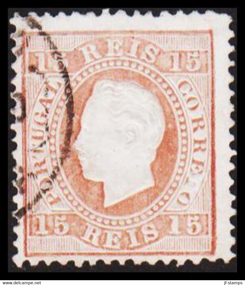 1871. PORTUGAL. Luis I. 15 REIS Perforated 12½. (Michel 36yB) - JF530279 - Gebruikt