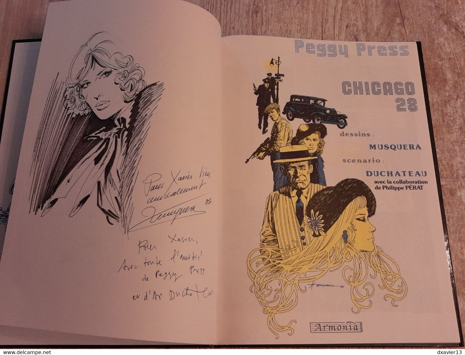 Bande Dessinée Dédicacée -  Peggy Press 1 - Chicago 28 (1986) - Autographs