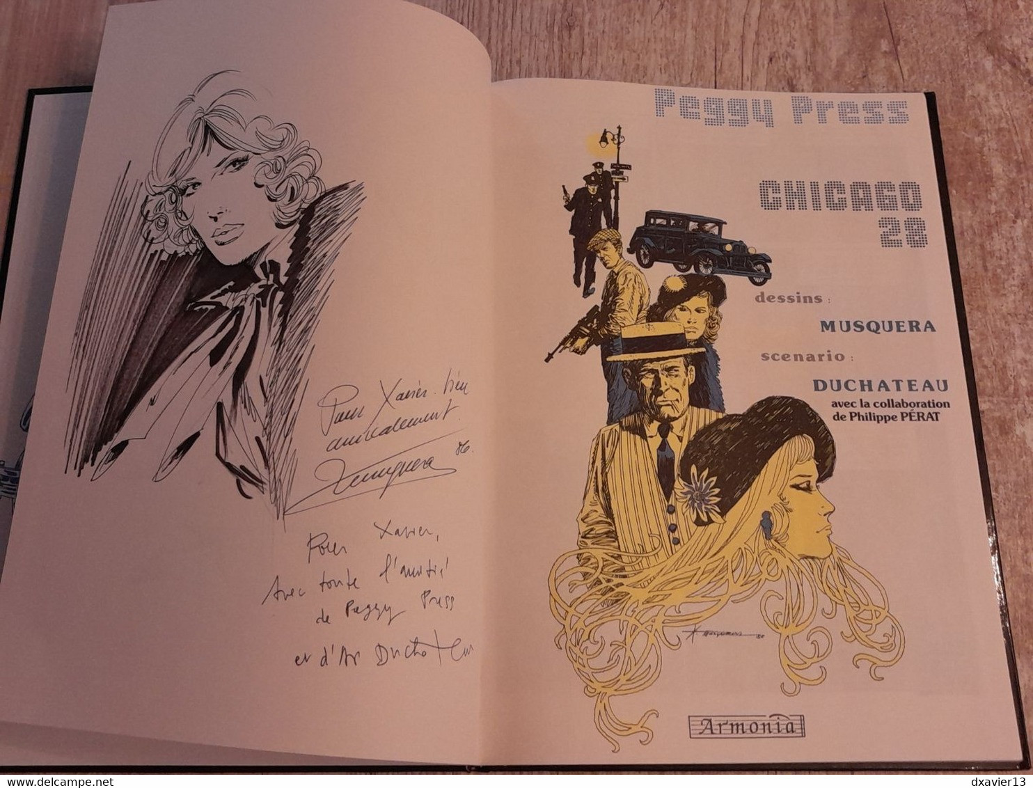 Bande Dessinée Dédicacée -  Peggy Press 1 - Chicago 28 (1986) - Dediche