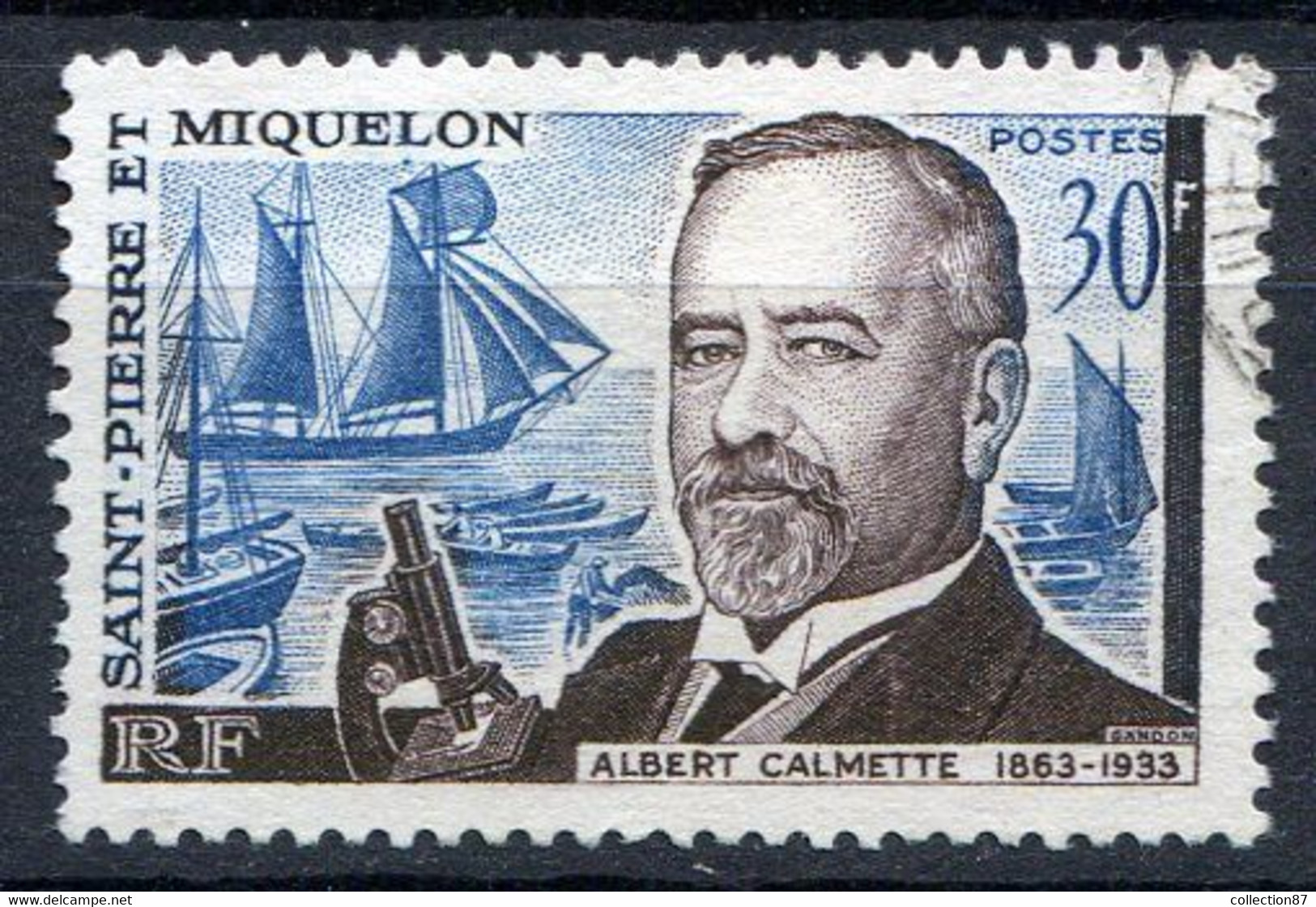 Réf 55 CL2 < -- SAINT PIERRE Et MIQUELON < Yvert N° 368 Ø < Oblitéré Ø Used < Docteur Albert Calmette - Used Stamps