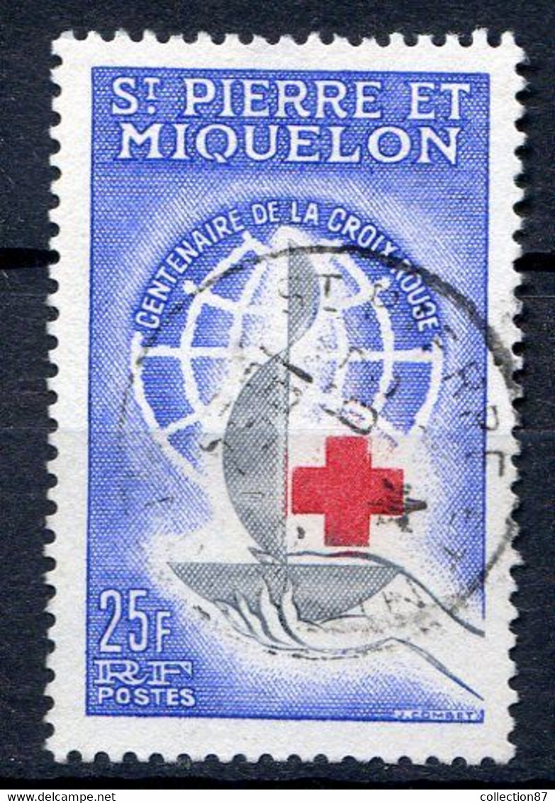 Réf 55 CL2 < -- SAINT PIERRE Et MIQUELON < Yvert N° 368 Ø < Oblitéré Ø Used < Croix Rouge - Used Stamps