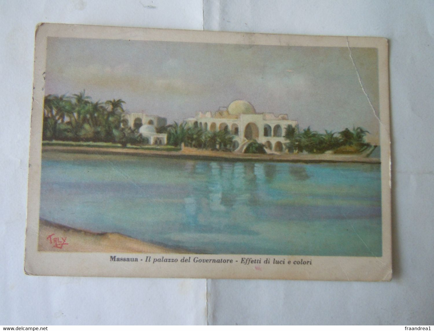 C.P.A. \P.C \KP. ERITREA  ኤርትራ - EX COLONIA ITALIANA - MASSAUA IL PALAZZO DEL GOVERNATORE LUCI E COLORI - Eritrea