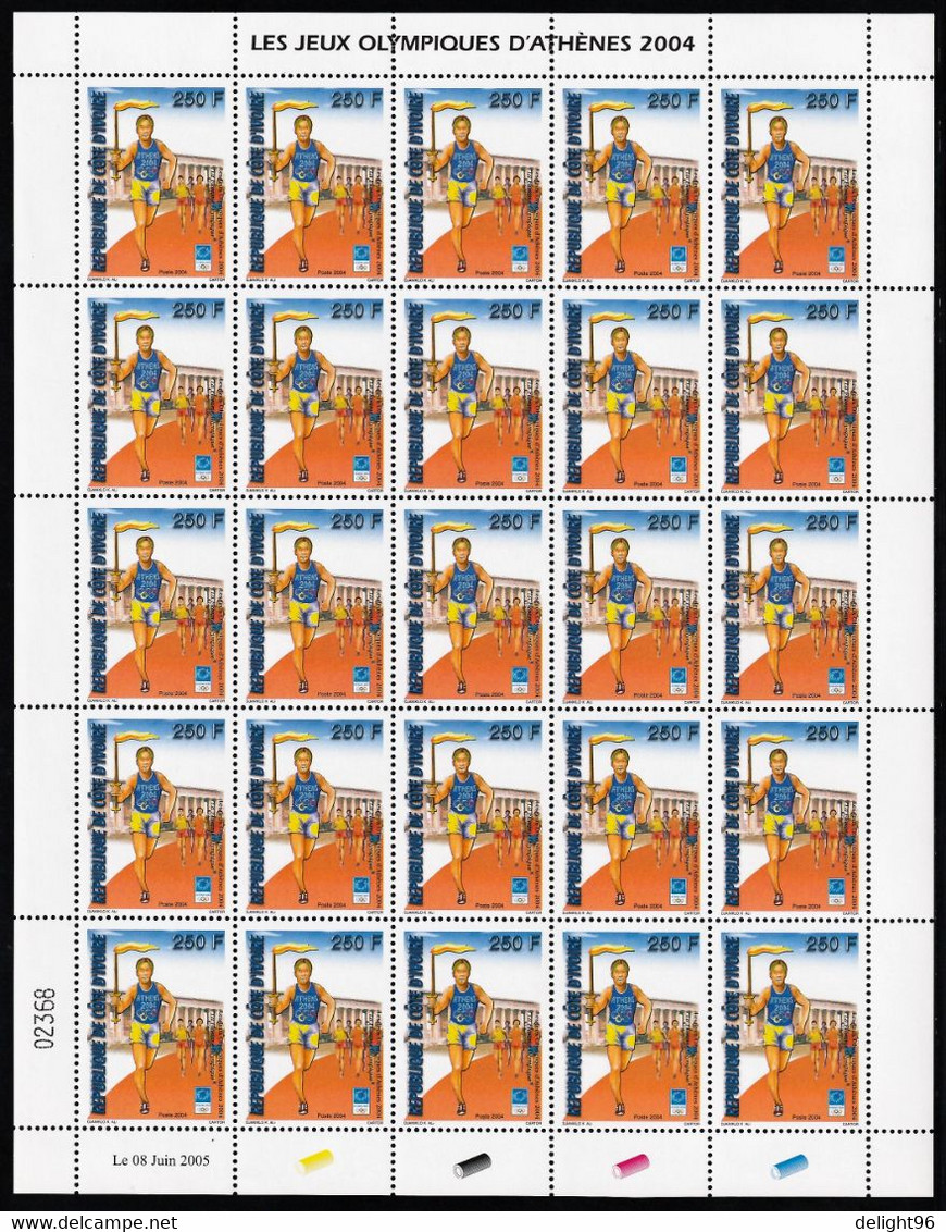 2004 Ivory Coast Summer Olympic Games In Athens Full Sheets (!!! RARE OFFER !!!) (** / MNH / UMM) - Ete 2004: Athènes