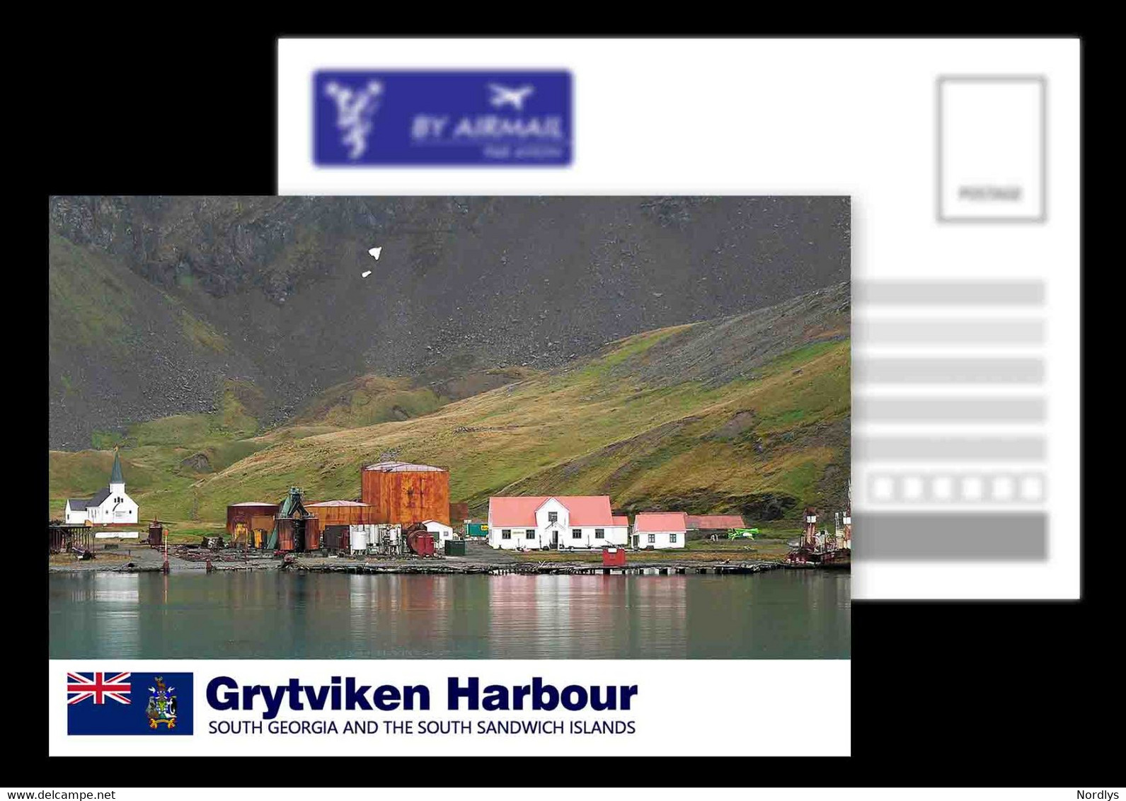 SGSSI / South Georgia / Grytviken / Antarctica / Postcard / View Card - Isole Falkland