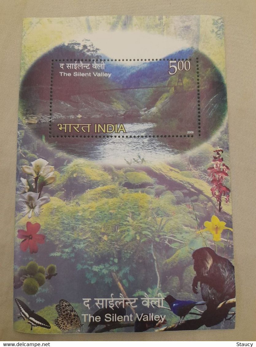 INDIA 2009 THE SILENT VALLEY Miniature Sheet/SS "error PERF LINE SHIFTING Error" As Per Scan MNH - Variedades Y Curiosidades