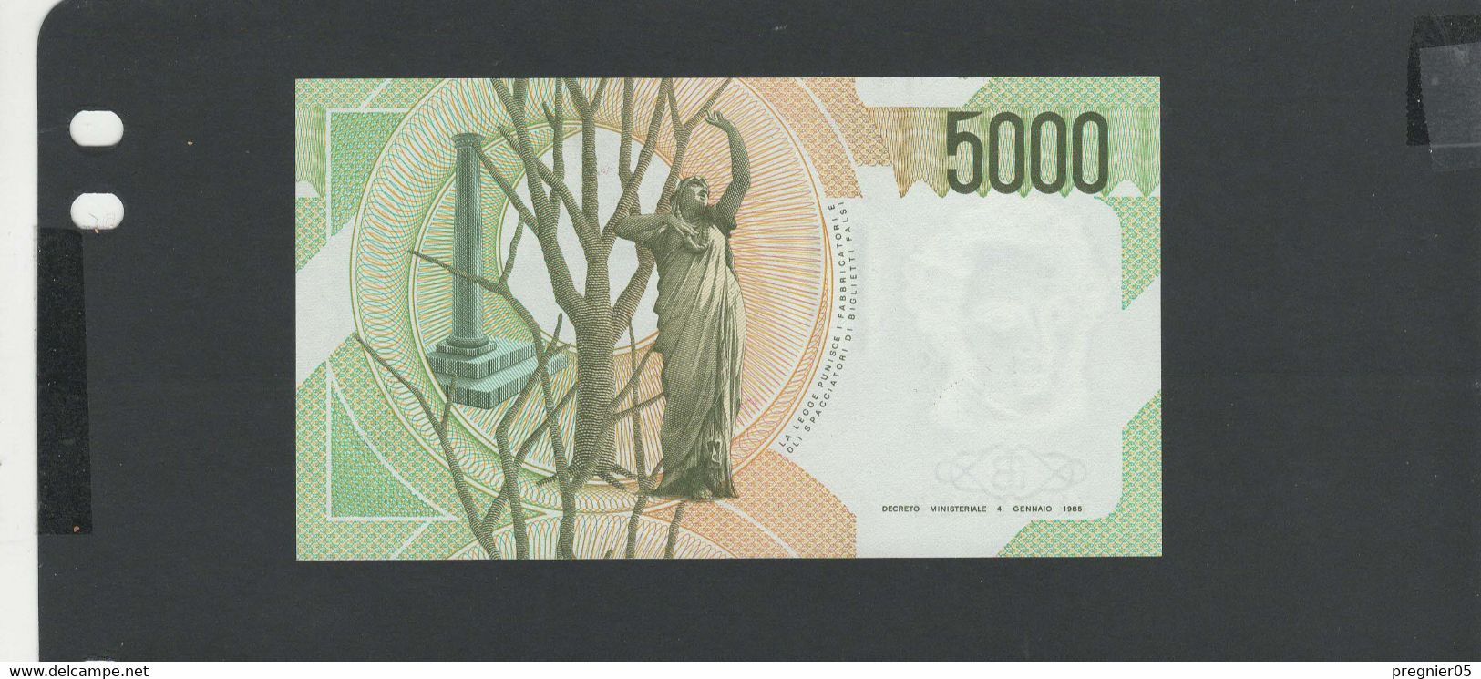 ITALIE - Billet 5000 Lire 1985 SPL/AU Pick-111 § YA - 5000 Liras