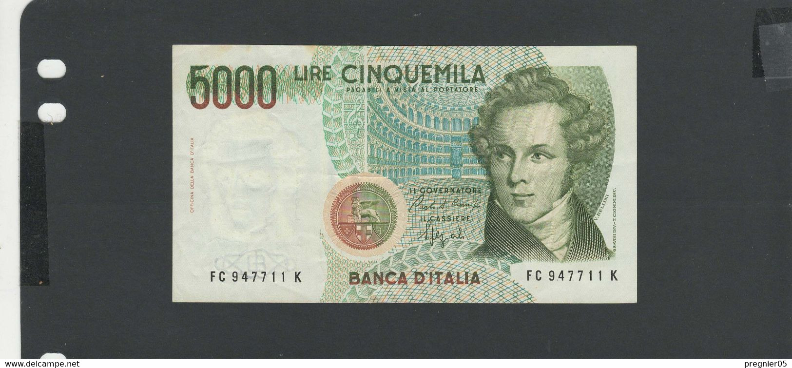 ITALIE - Billet 5000 Lire 1992 SUP/XF Pick-111 § FC - 5.000 Lire