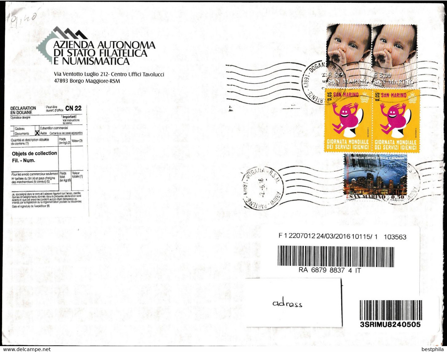 San Marino - Postal History & Philatelic Cover With Registered Letter - 199 - Entiers Postaux