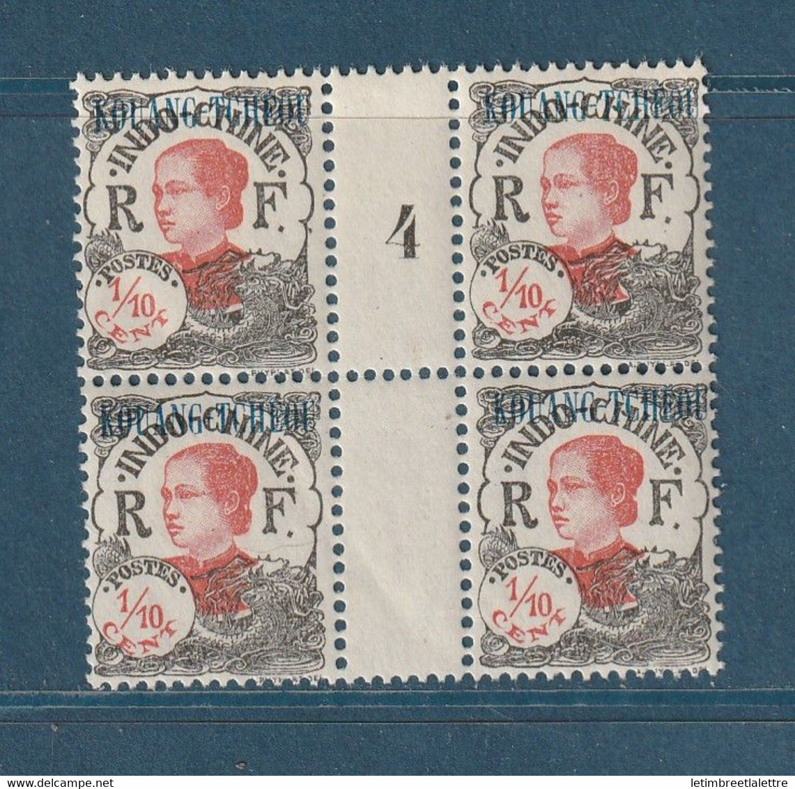 Kouang Tchéou - YT N°52 ** - Millésime 4 - Neuf Sans Charnière - 1923 - Unused Stamps