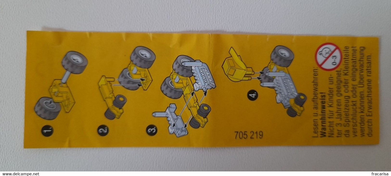 KINDER SURPRISE 2003 Deutch :           BPZ : 705 219 - Instructions