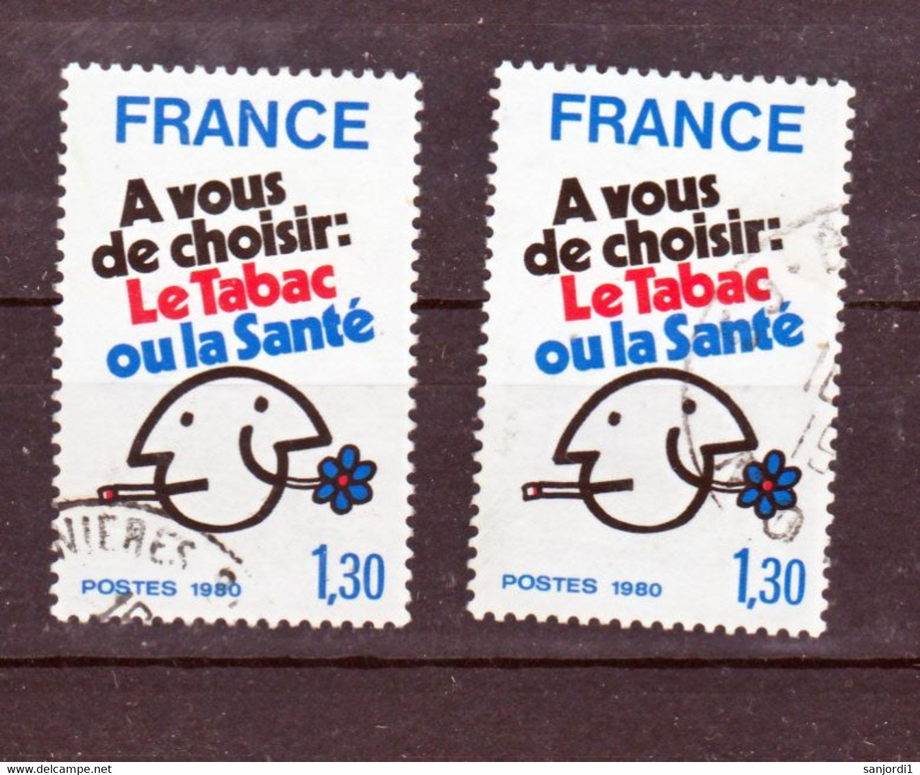 France 2080 Variété Cigarette éteinte Et Rouge   Oblitéré Used TB - Used Stamps