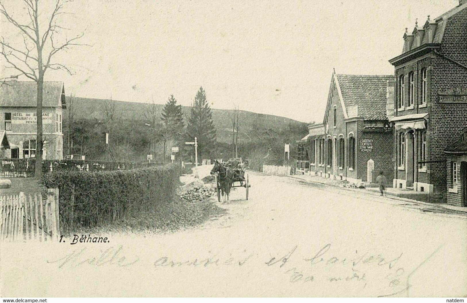 Béthane, Avec Au Dos Cachet De L'hôtel Dejardin-Cuisset - Limbourg