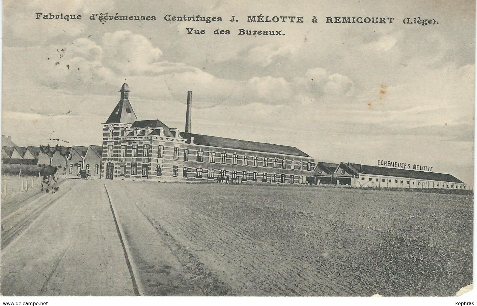 REMICOURT (Liège) : Fabrique D'écrémeuses MELOTTE - Vue Des Bureaux - Cachet De La Poste 1912 - Remicourt