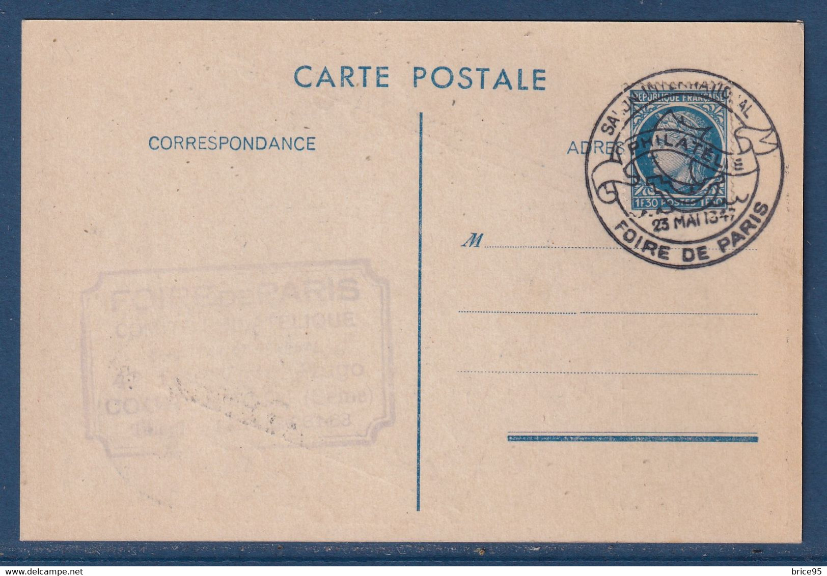 France - Carte Postale - CPA - Foire De Paris - 1947 - Bourses & Salons De Collections