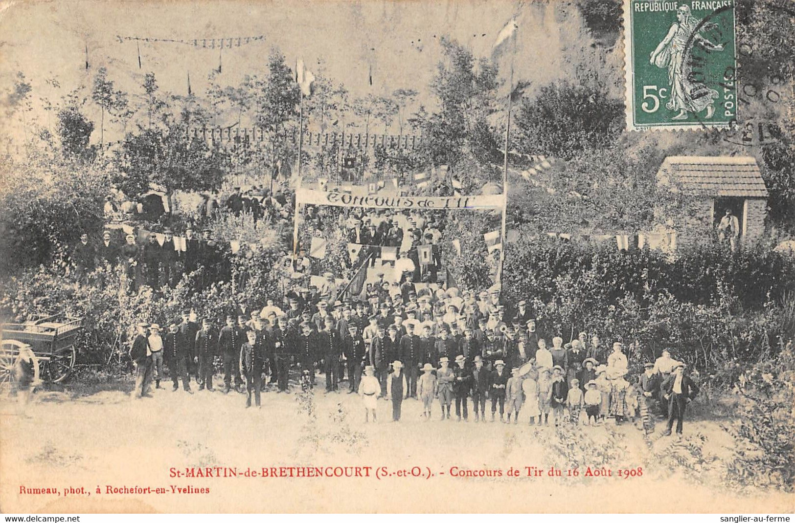 CPA 78 SAINT MARTIN DE BRETHENCOURT / CONCOURS DE TIR DU 16 AOUT 1908 - Autres & Non Classés