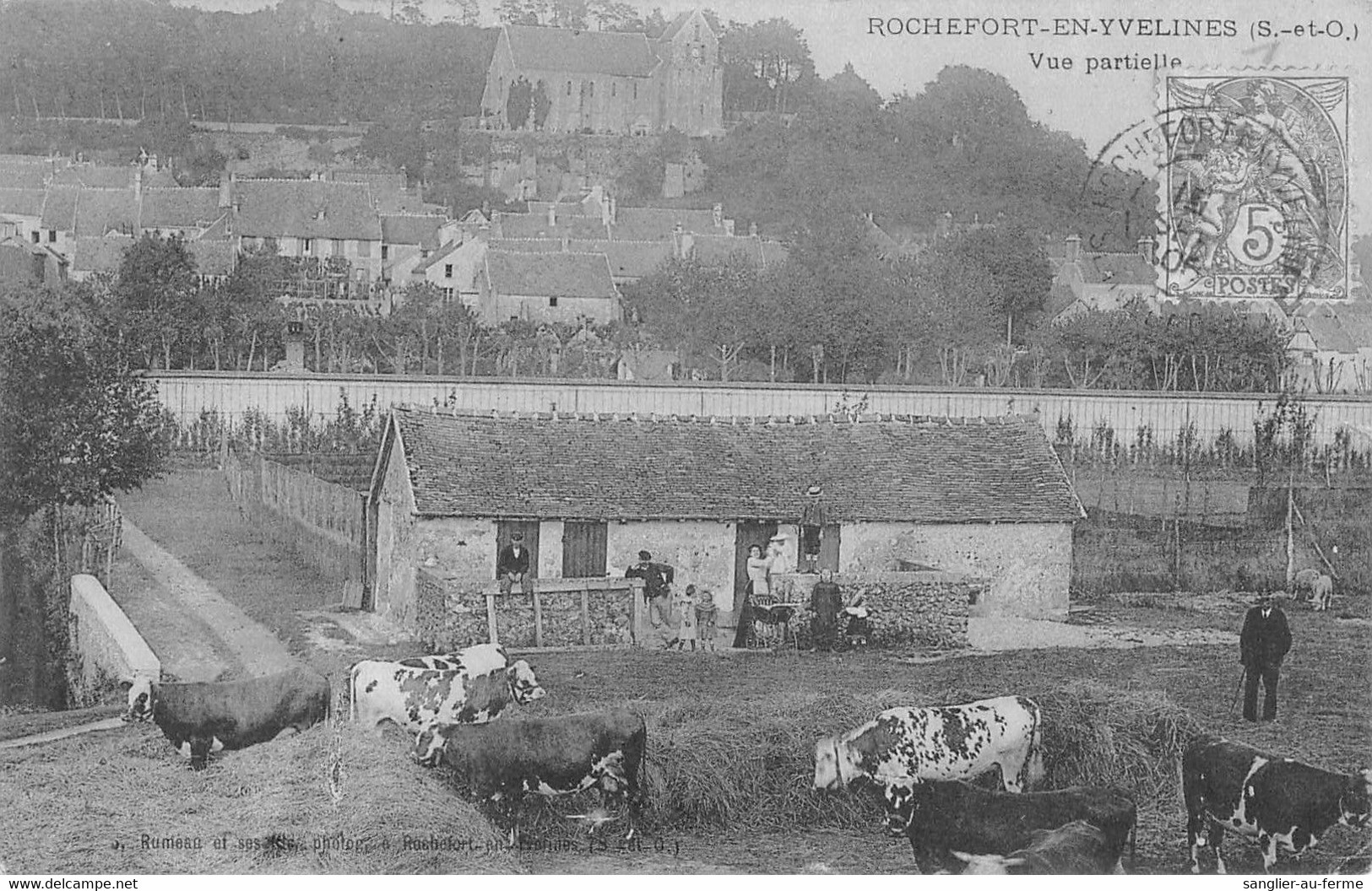 CPA 78 ROCHEFORT EN YVELINES / VUE PARTIELLE / VACHE / FERME - Other & Unclassified