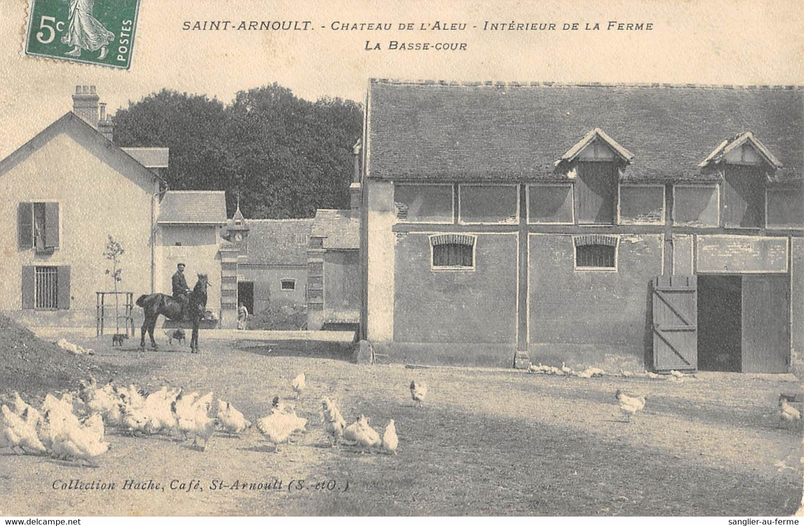 CPA 78 SAINT ARNOULT / CHATEAU DE L'ALEU / INTERIEUR DE LA FERME / BASSE COUR / POULE - St. Arnoult En Yvelines