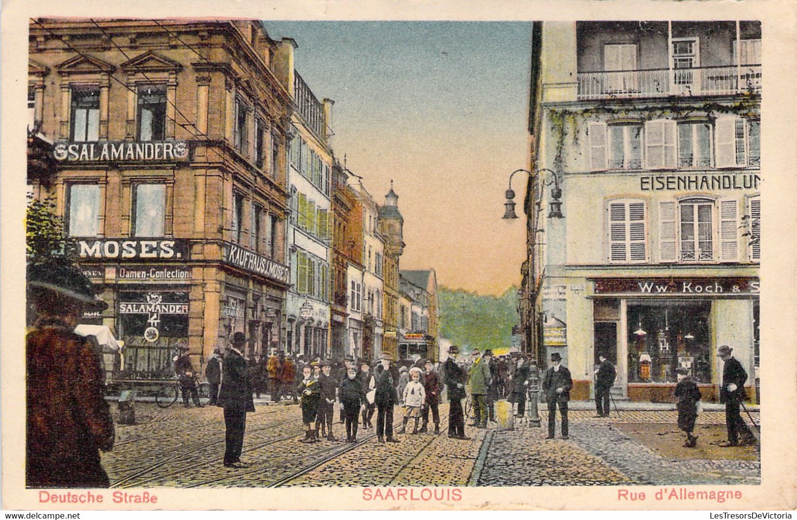 ALLEMAGNE - SAARLOUIS - Deutshe StraBe - Rue D'Allemagne - Carte Postale Ancienne - Kreis Saarlouis