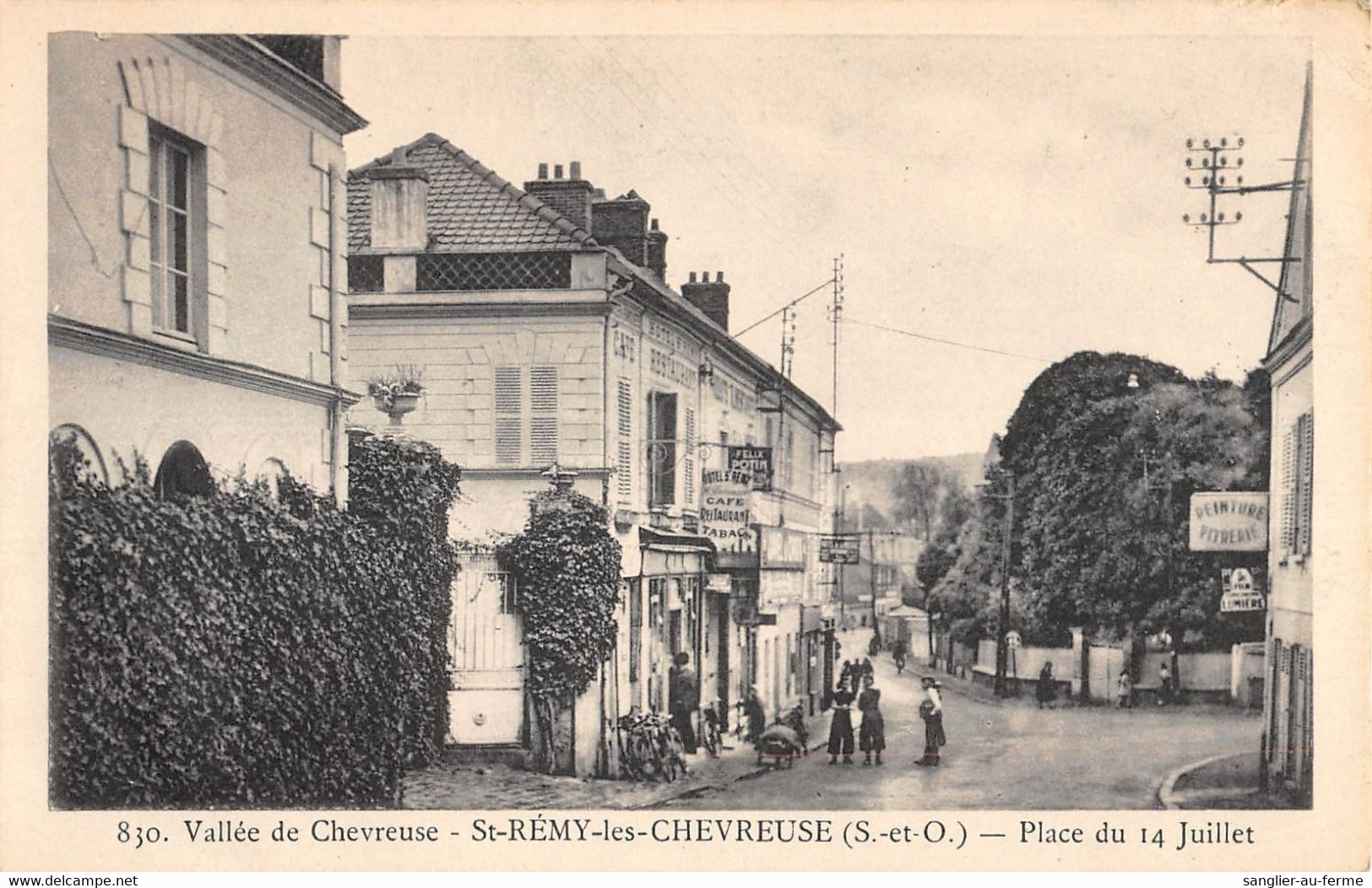 CPA 78 SAINT REMY LES CHEVREUSE / PLACE DU 14 JUILLET / CAFE / RESTAURANT / TABAC - St.-Rémy-lès-Chevreuse
