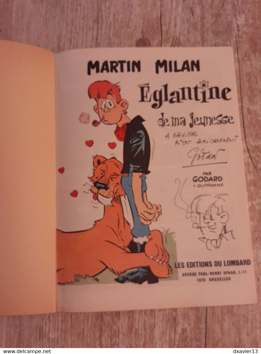 Bande Dessinée Dédicacée -  Martin Milan 15 - Eglantine De Ma Jeunesse (1972) - Autographs