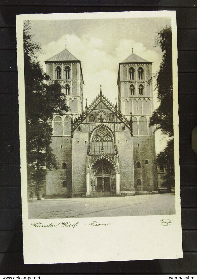 DR: Ansichtskarte Von Münster/Westf. Mit Dom Mit WSt. "Kampf Dem Kartoffelkäfer" Mit 6 Pf Hitler Vom 8.6.43 Knr: 785 - Munster