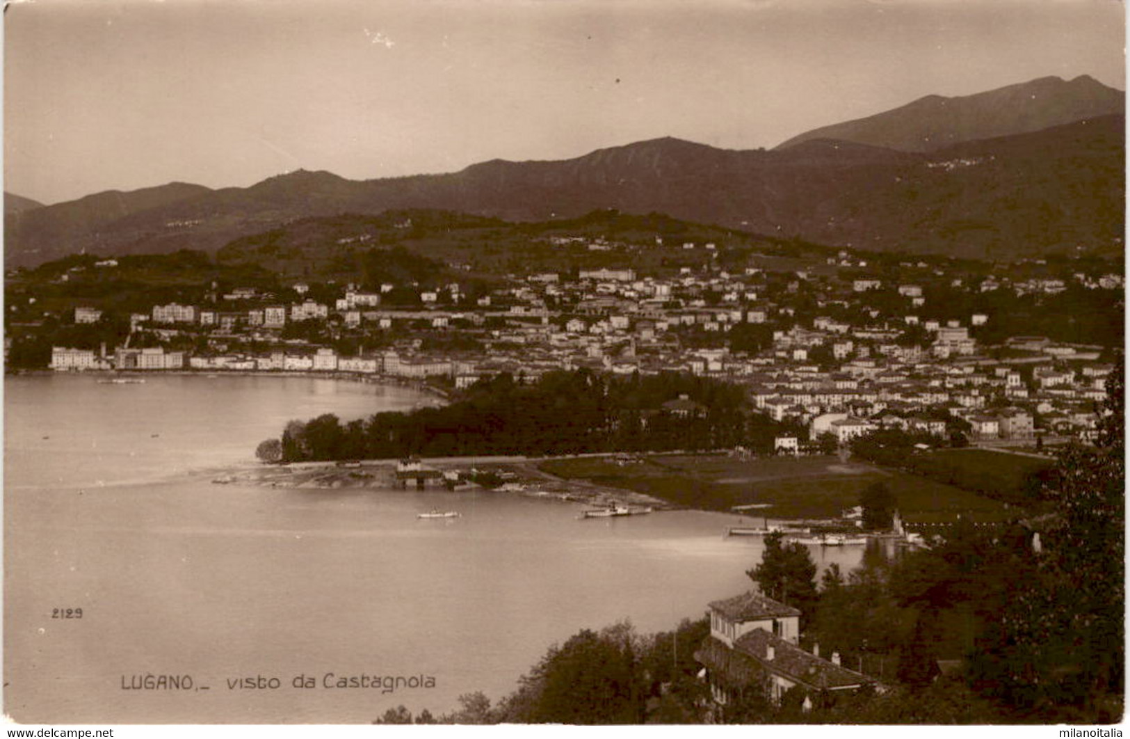 Lugano - Visto Da Castagnola (2129) * 17. 9. 1913 - Agno