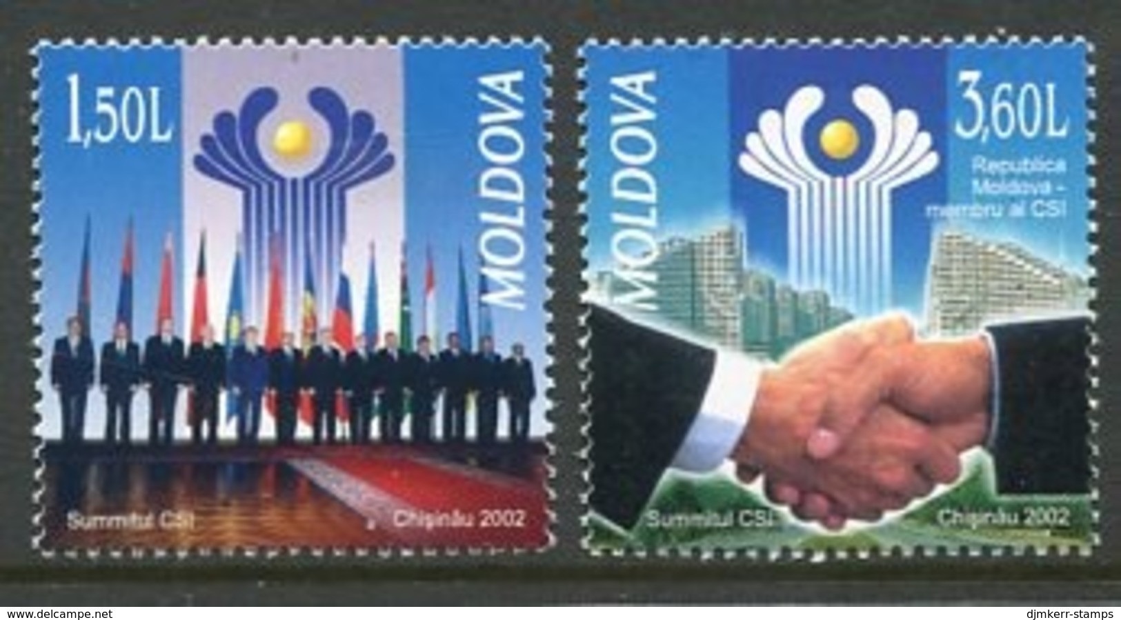 MOLDOVA 2002 CIS Summit Conference MNH / **.  Michel 449-50 - Moldova
