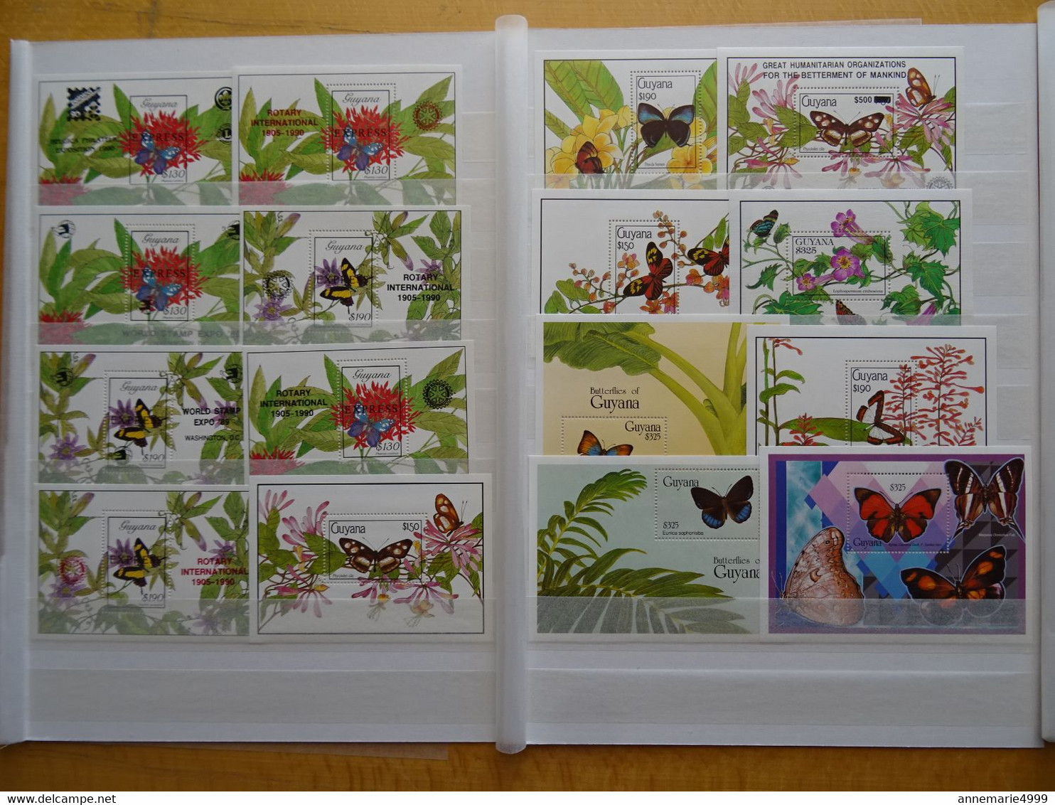 PAPILLONS Lots De 177 Exemplaires Différents De Guyana Neufs Sans Charnière - Butterflies