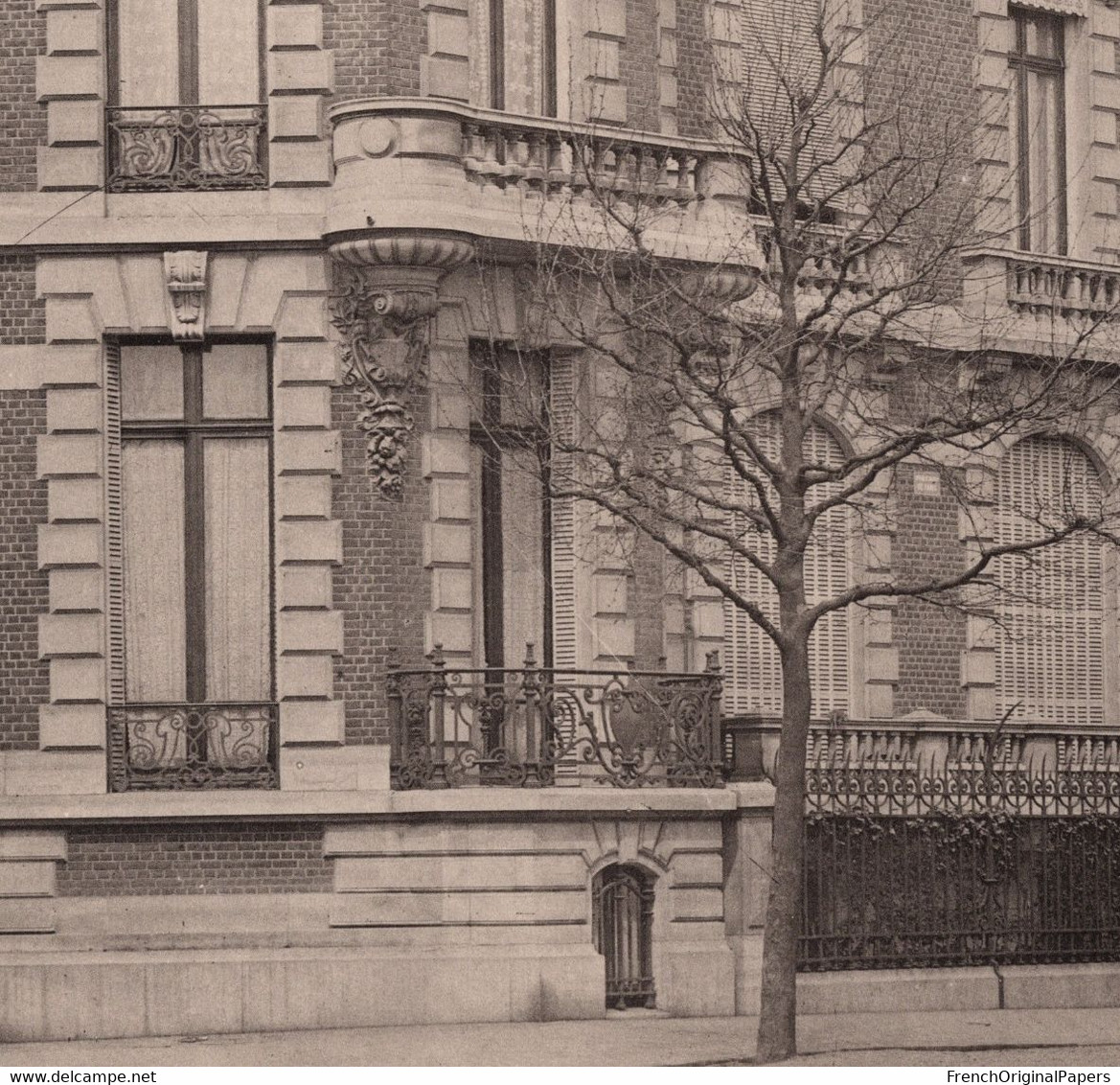 Villa Boulevard De Paris à Roubaix -Rare Photographie En Phototypie 30x40cm Architecte Dupire-Rozan Architecture GFE1-35 - Arquitectura