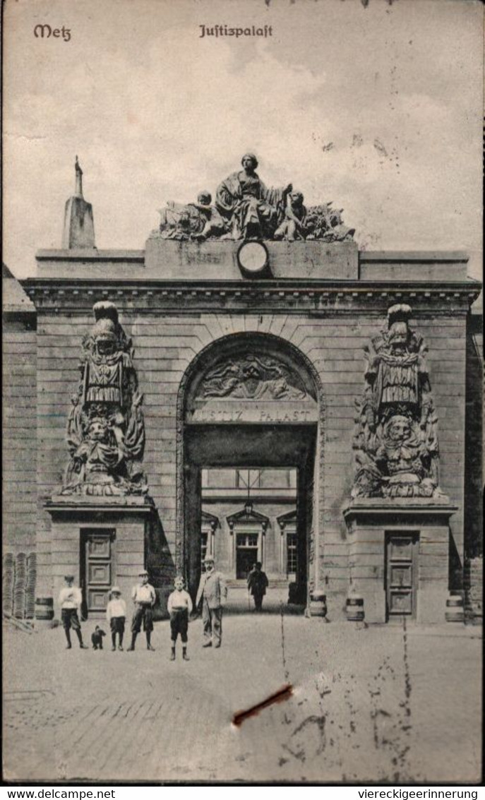 ! Hochinflation 3.10.1923, Ansichtskarte Metz, Justizpalast, Schöne 4 Farben Frankatur, Hamburg, Kleinanzeige - Briefe U. Dokumente