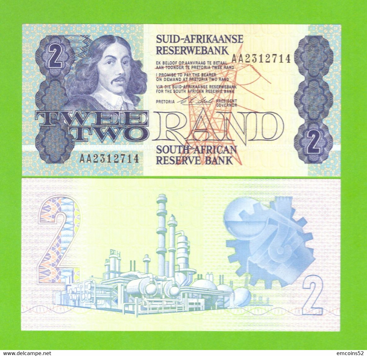 SOUTH AFRICA 2 RAND 1978/1980 P-118e UNC - Afrique Du Sud